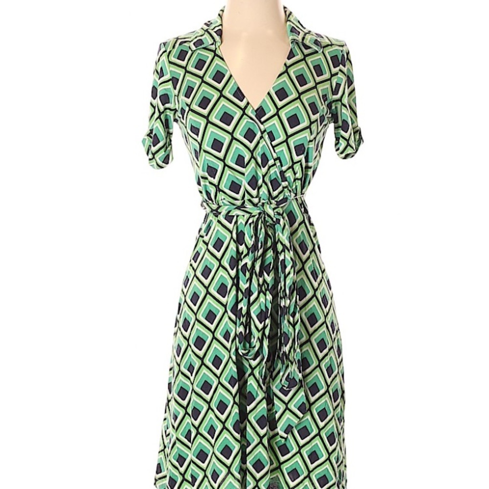 Green print Banana Republic dress